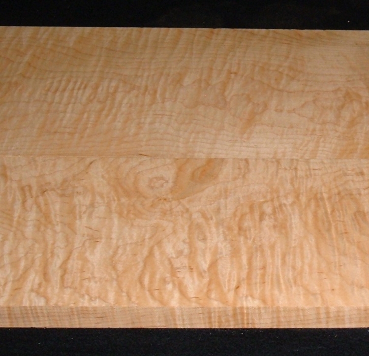 M2610-505z, 7/8x6-5/8x38, 7/8x8-3/8x38, Curly Tiger Figured Maple, 2 Bd Set cut from same plank 