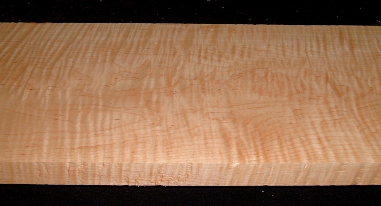 M2610-525A, 1-1/16x9-1/8x58, Curly Tiger Figured Maple