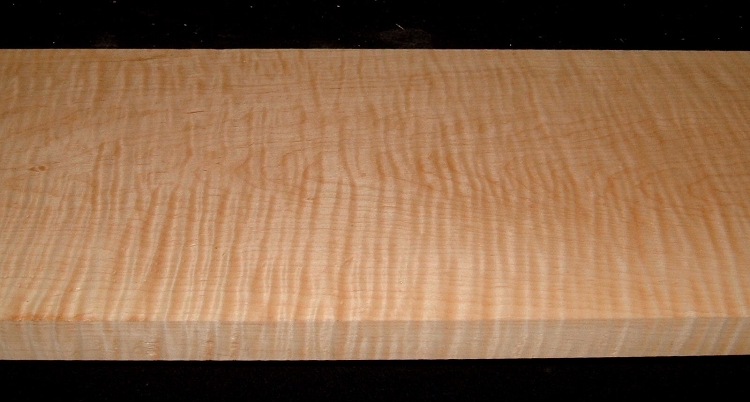 M2610-525B, 1-1/16x9-1/8x58, Curly Tiger Figured Maple