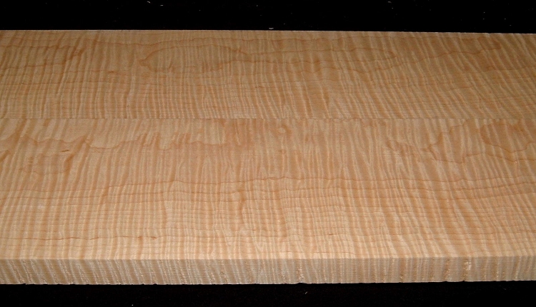 M2610-526, 1-1/8x5-7/8x50, 1-1/16x6-1/4x50, 5/4 Curly Tiger Figured Maple, 2 Bd Set Cut from same plank