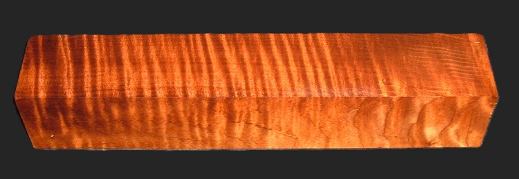 RMTB-7605n, 2-3/16x2-3/16x12,  Roasted Torrefied, Curly Tiger Maple, Turning Block 