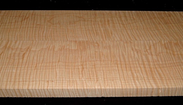 M2610-526, 1-1/8x5-7/8x50, 1-1/16x6-1/4x50, 5/4 Curly Tiger Figured Maple, 2 Bd Set Cut from same plank