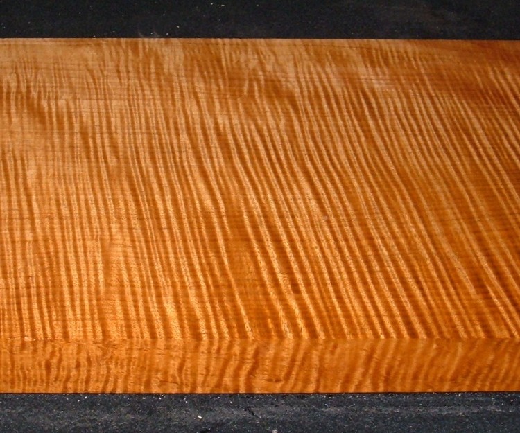 QRM2610-194T,1-11/16x12-1/4x34,  8/4 Roasted Torrefied,  Quartersawn Curly Tiger Maple, LUTHIER FIGURE